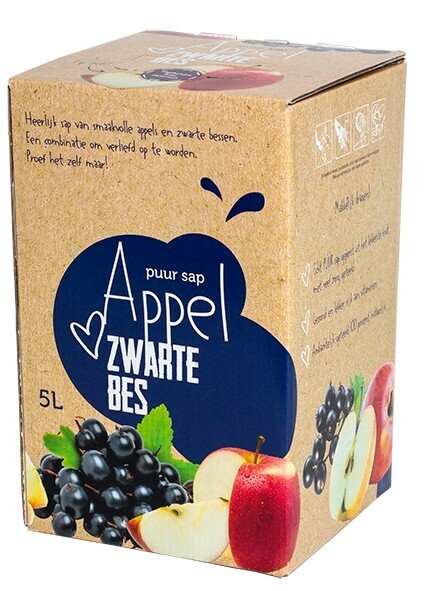 Vereecken saptap appel/zwarte bessap 5 Liter