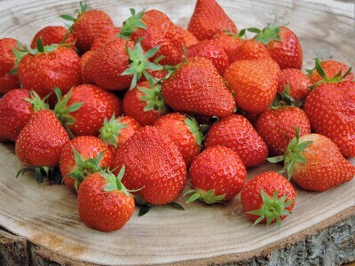 Aardbeien 400 gram  100% ONBESPOTEN