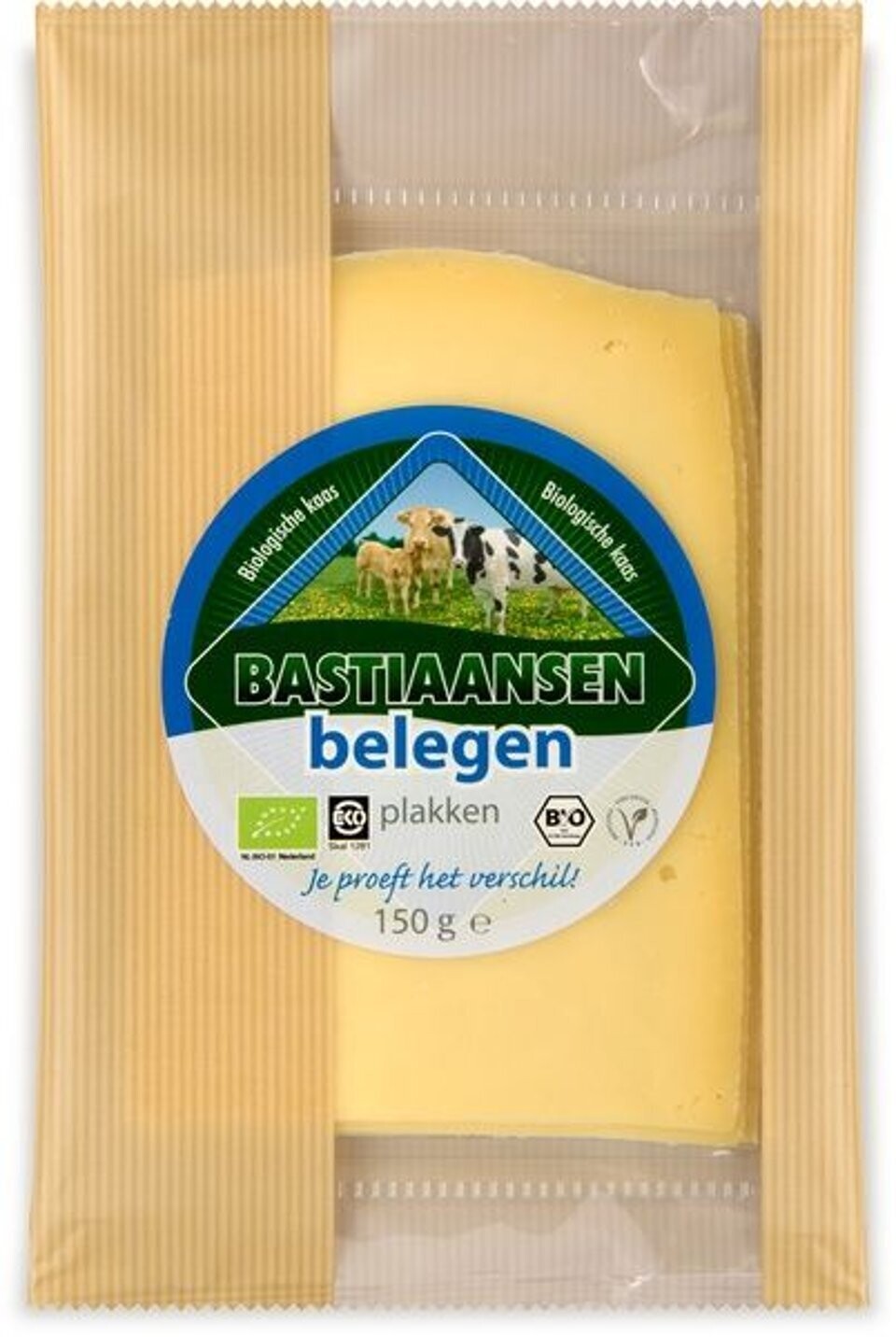 Kaas Bio belegen plakken 150 gram