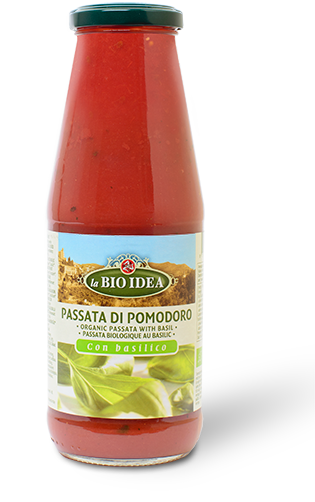 La bio idea passata tomaten met basilicum 680 gram