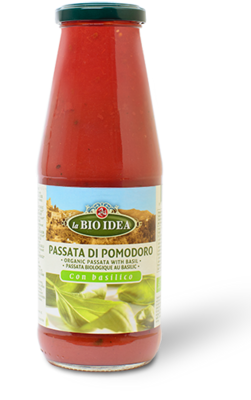 La bio idea passata tomaten met basilicum 680 gram
