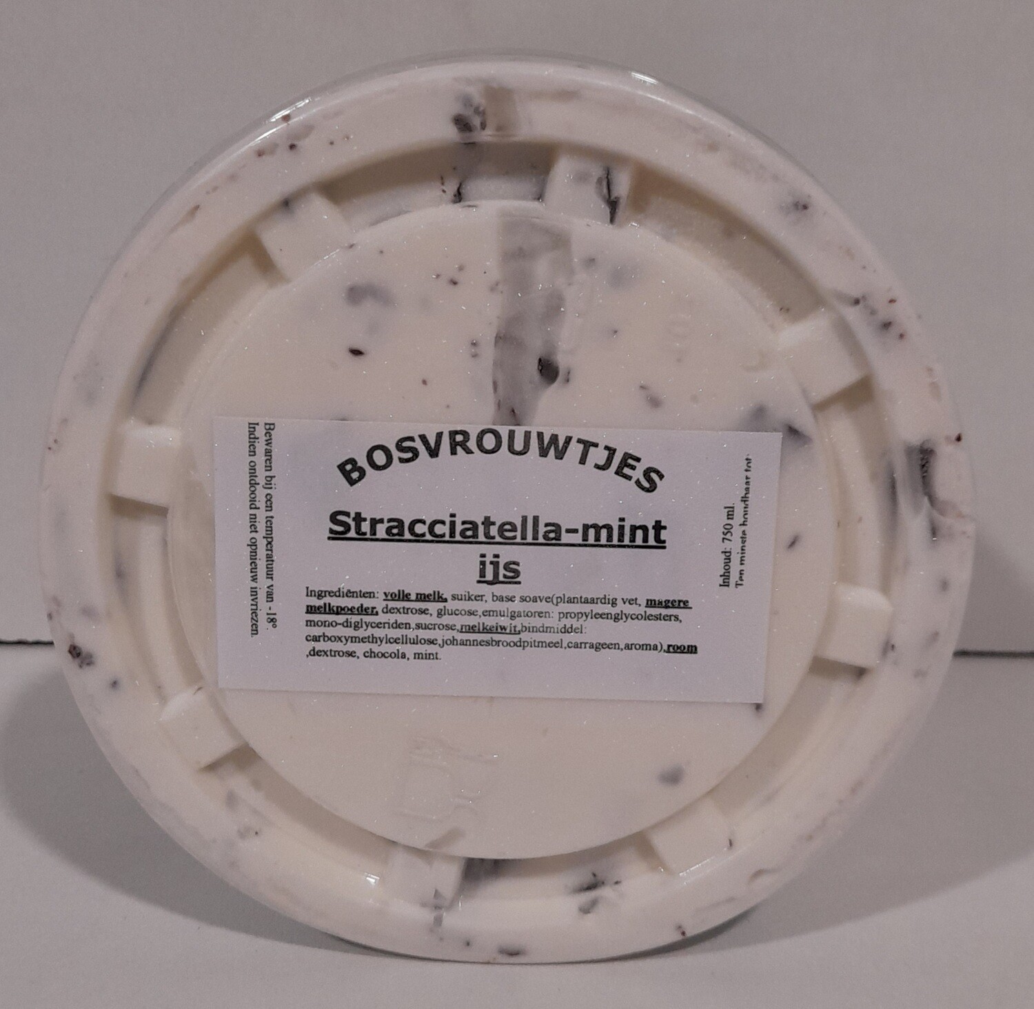 Straciatella mint ijs 750 ml