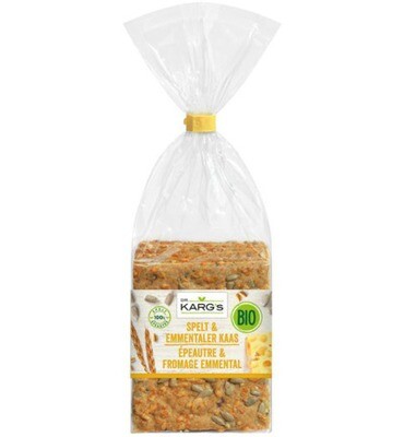Bio crackers Spelt &amp; Emmentaler kaas 200 gram