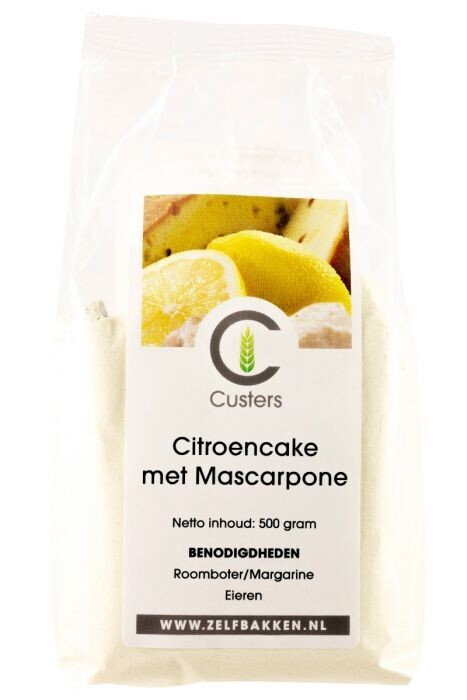 Citroencake met Mascarpone 500 gram Custers