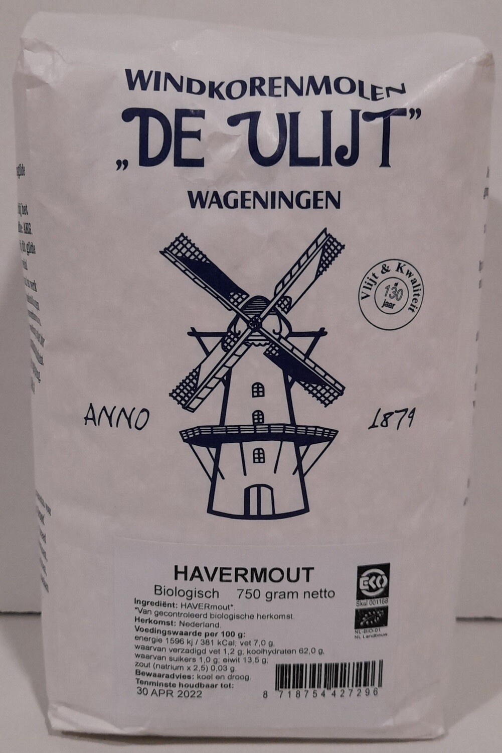 Havermout 750 gram De Vlijt