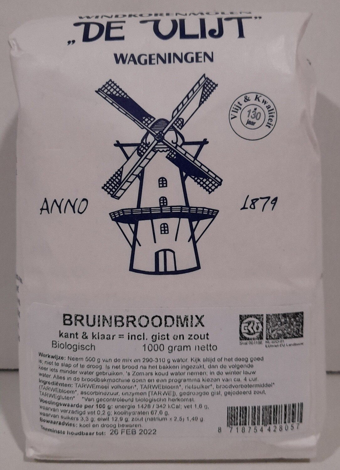 Bruinbroodmix 1 kilo De Vlijt