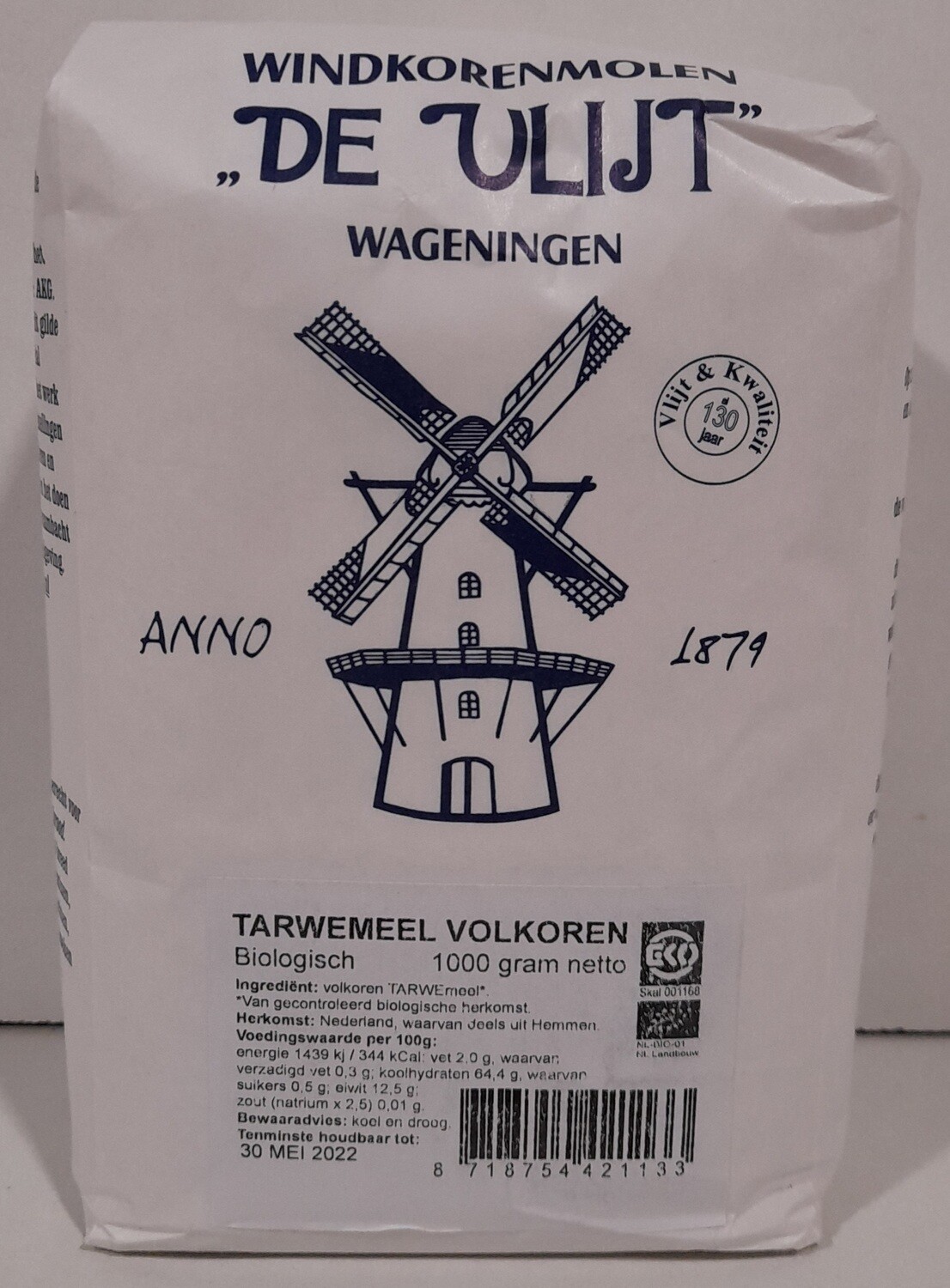 Tarwemeel volkoren 1 kilo De Vlijt