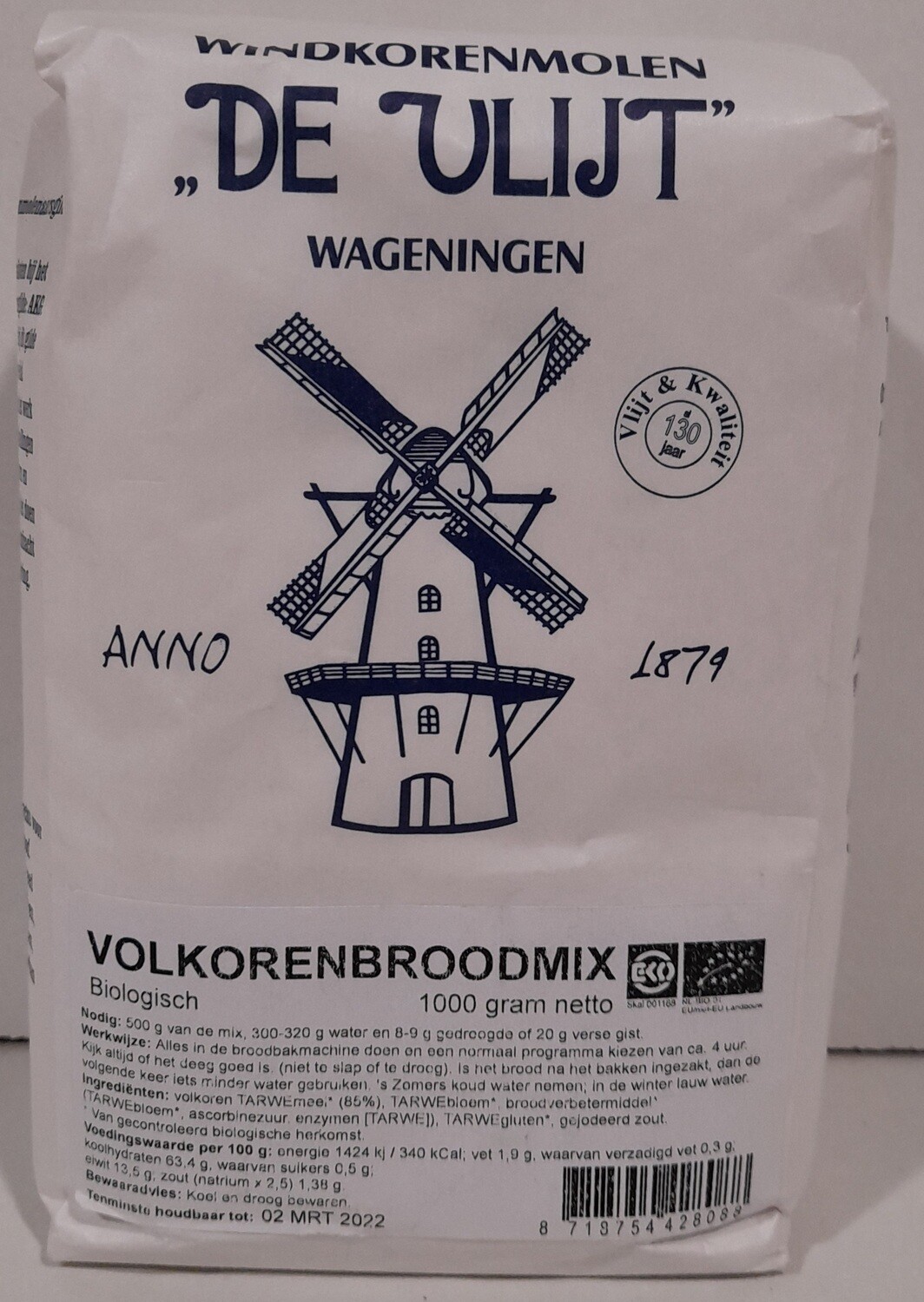 Tarwebroodmix 1 kilo De Vlijt