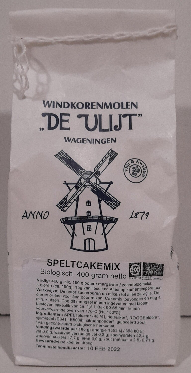 Speltcakemix 400 gram De Vlijt