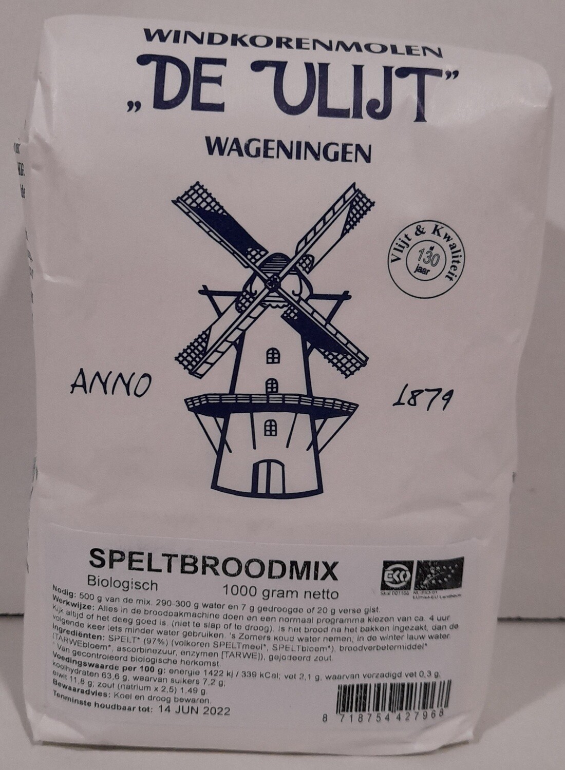 Speltbroodmix 1 kg De Vlijt