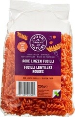Rode linzen fusilli 250 gram Your Organic Nature
