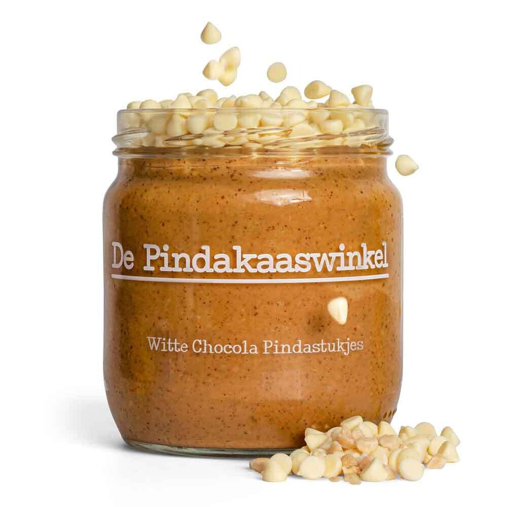 Pindakaas Witte Chocolade Pindastukjes 420ml