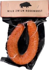 Wild zwijn rookworst per stuk (bio)