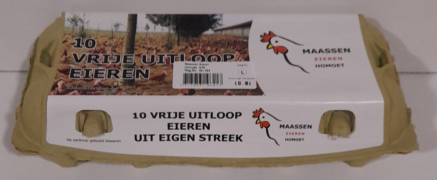 Eieren, vrije uitloop bruin L10 stuks
