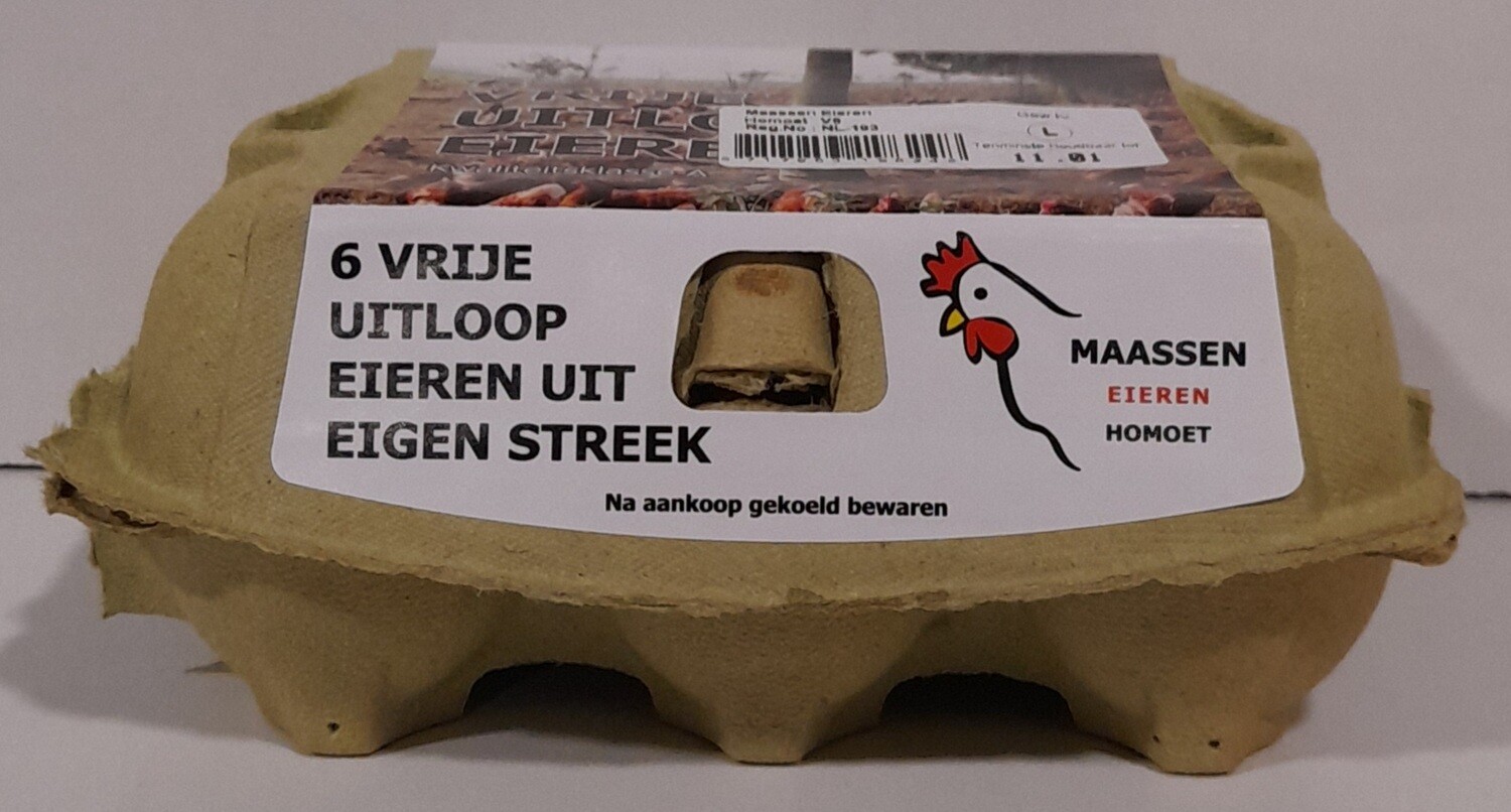 Eieren, vrije uitloop bruin L6 stuks
