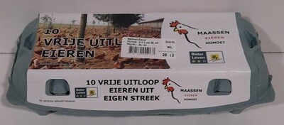 Eieren, vrije uitloop wit m/l 10 stuks