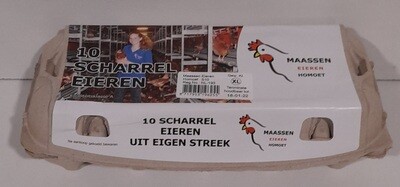 Eieren, scharrel bruin XL 10 stuks
