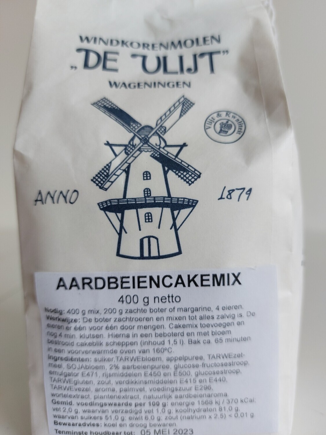 Aardbeien cakemix 450 gram De Vlijt