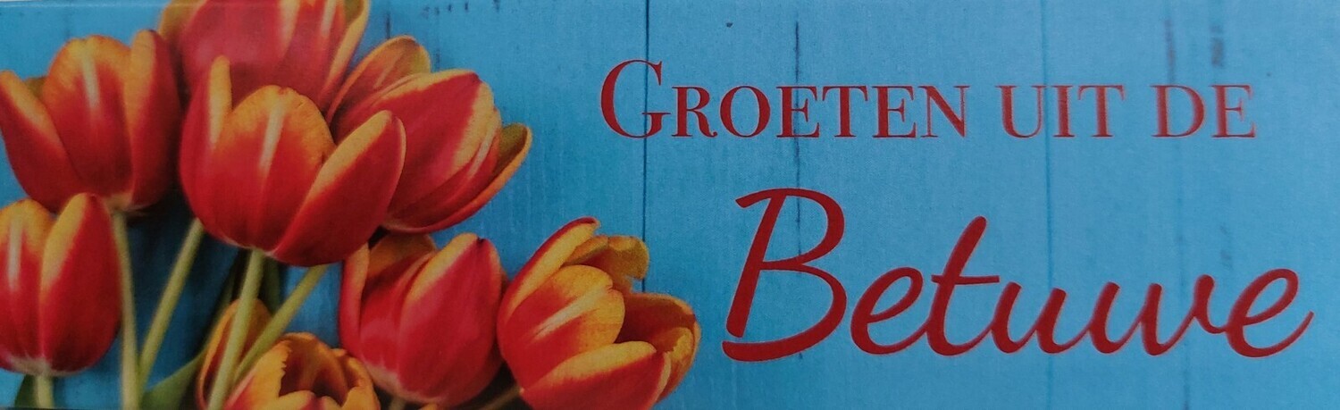 Chocolade reep groeten uit de Betuwe 75 gram (tulpen)