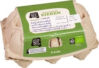 Bio Eieren, vrije uitloop bruin 6 stuks