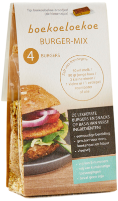 Boekoeloekoe mix 4 burgers