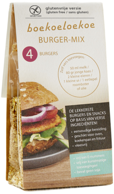 Boekoeloekoe mix 4 burgers (glutenvrij)