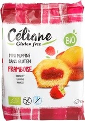Glutenvrije mini muffins frambozen 200 gram