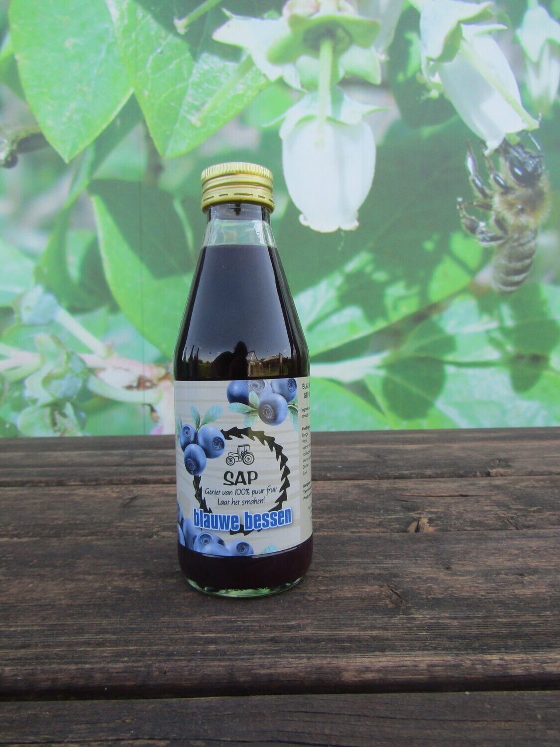 Blauwe bessensap 20cl (blauwebessenland.nl)