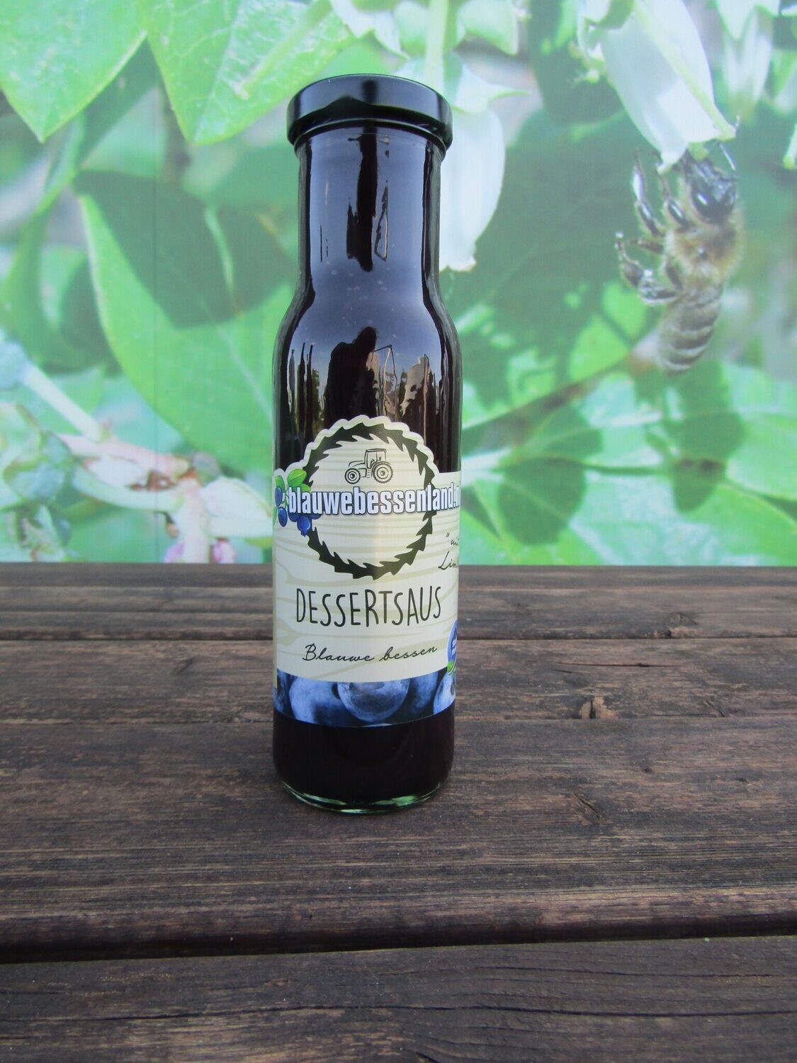 Blauwe bessendessertsaus 20cl (blauwebessenland.nl)