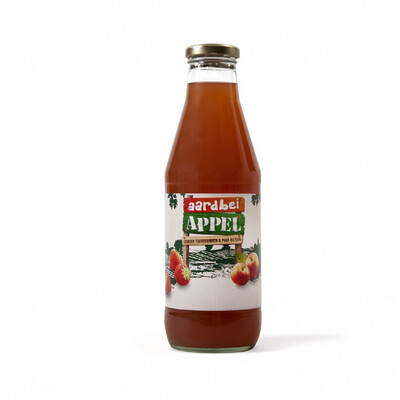 Appel aardbei sap 750 ml (boerderij etiket van Schulp)