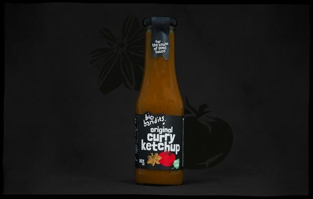 Curry ketchup BIO (biobandits uit Elst) 325 gram