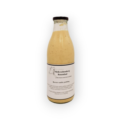 Boeren pudding vanille 0,5L (inclusief statiegeld € 1.00) Melkveehouderij Rosendaal uit Loerbeek