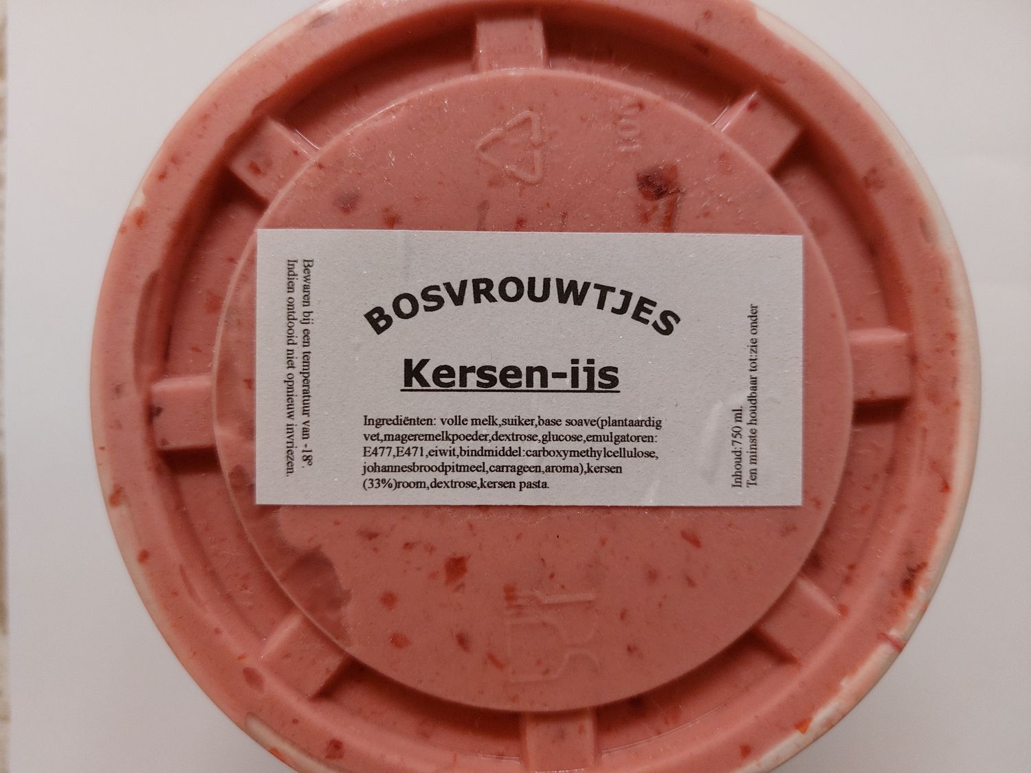 Kersen ijs 750ml (ijshoeve Bosman)