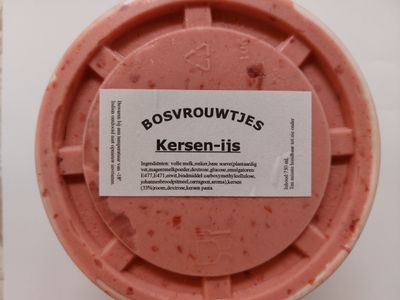 Kersen ijs 750ml (ijshoeve Bosman)