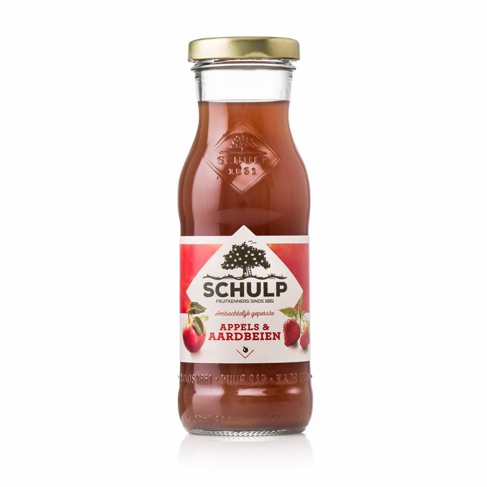 Schulp appels &amp; aardbeien sap 200ml