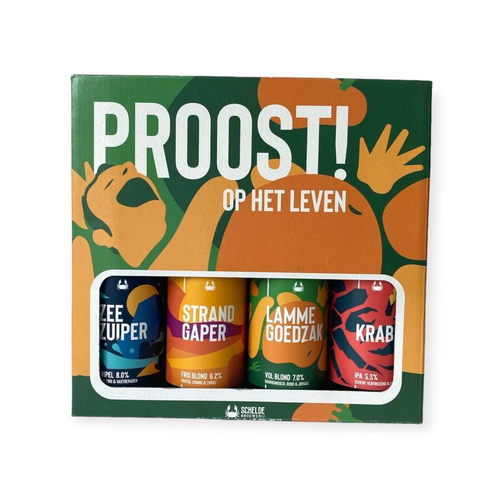 Scheldebrouwerij - Giftpack Proost op het leven 4x30 cl