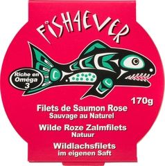 Zalm wilde roze in water 170 gram