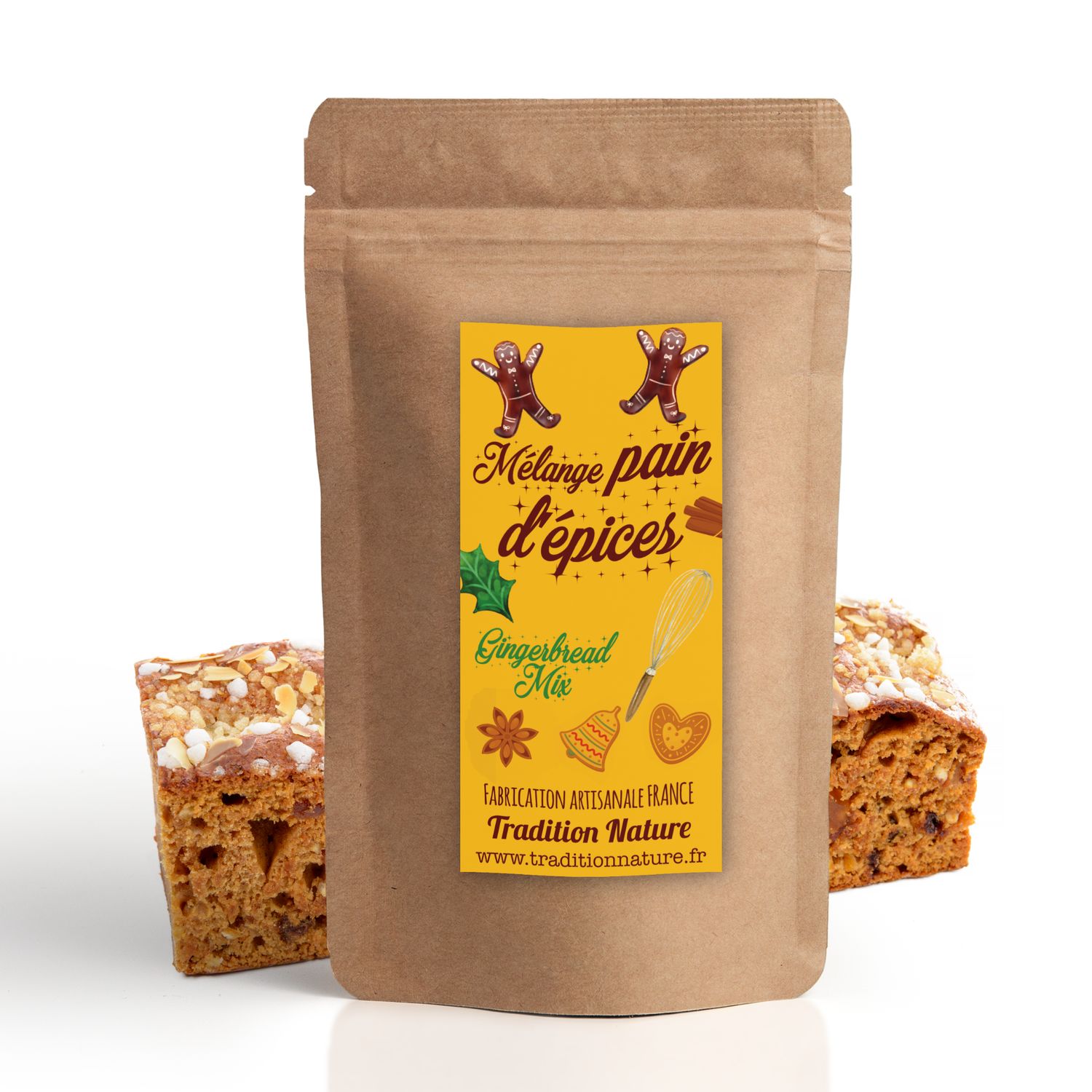Mélange pain d&#39;épice maison 100 g | Presentation sachet zip