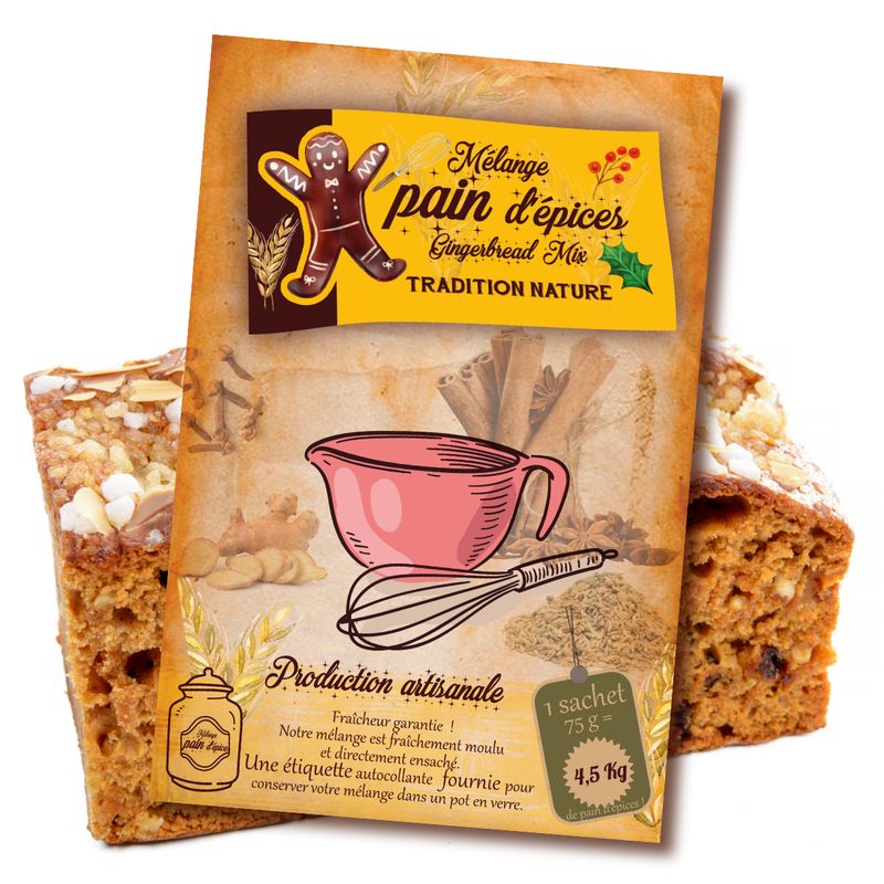 Mélange pain d&#39;épice maison 75g | Presentation cartonnette