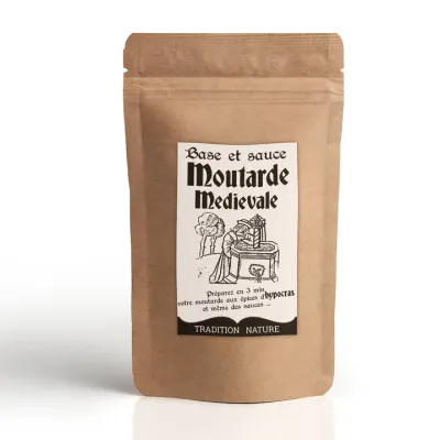 Moutarde aux épices d&#39;hypocras 100 g - Lot de 10 | Sachet zippé