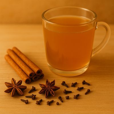 Epices jus de pomme chaud