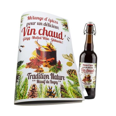 VIN CHAUD | Mélange d'Epices pour 2 litres minimum [50 gr] Livret carton