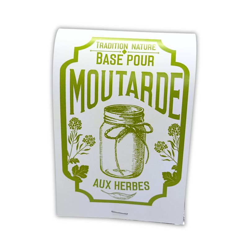 Moutarde maison aux herbes 50 g - Lot de 12 | Cartonnette
