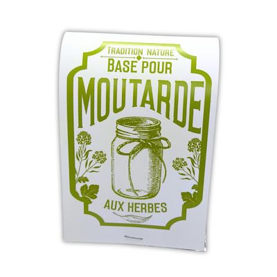 Moutarde maison aux herbes 50 g - Lot de 12 | Cartonnette