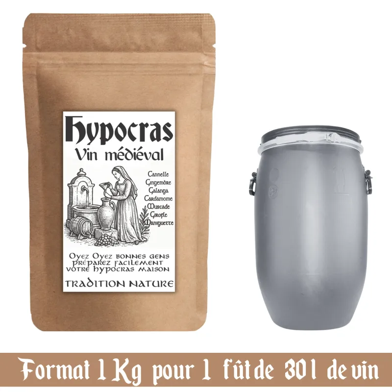 Hypocras 30 litres | Mélange d'épices pour vin d'hypocras 1 Kg