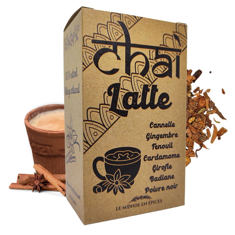 Épices Chai Latte boîte carton 100 g - Lot de 12