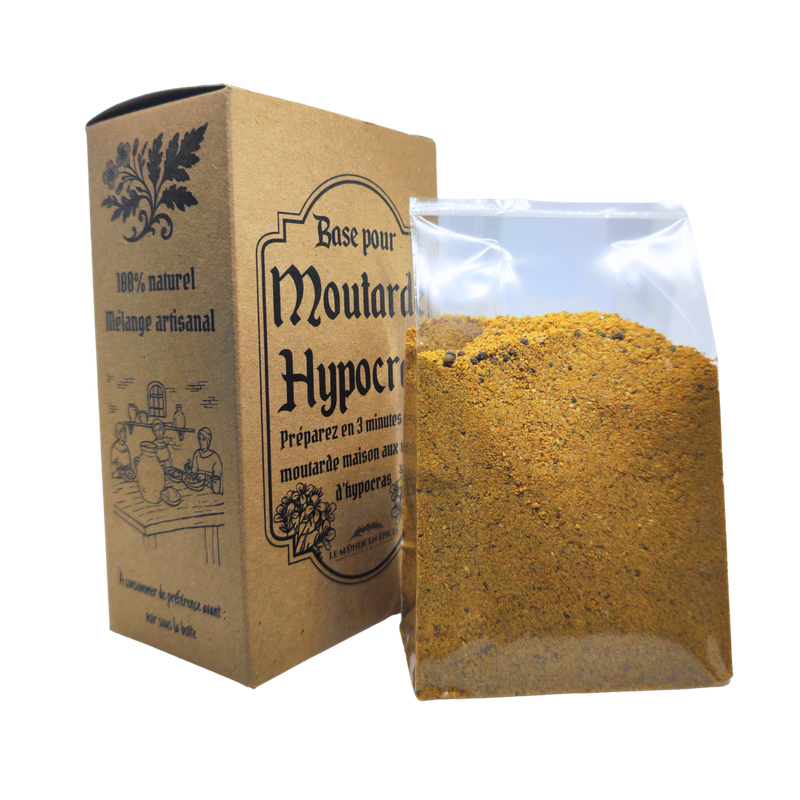 Base pour moutarde aux épices d'hypocras boîte carton 100 g - Lot de 12
