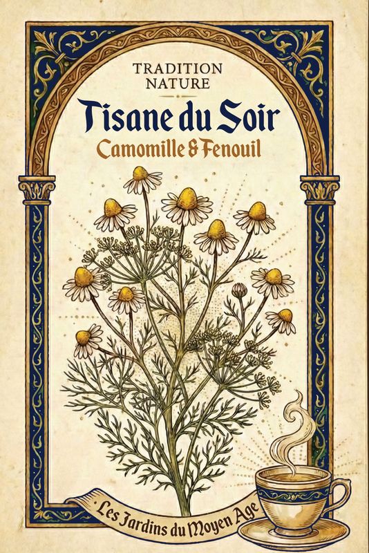 Tisane du Soir – Camomille &amp; Fenouil 25 g | Lot de 12