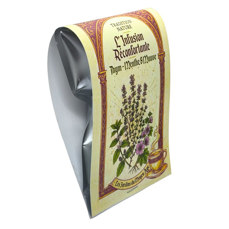 L’Infusion Réconfortante – Thym, Menthe &amp; Mauve 25 g | Lot de 12