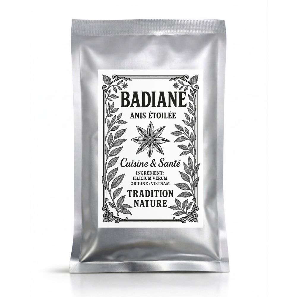 Badiane / Anis étoilé 25g — Recharge sachet argenté